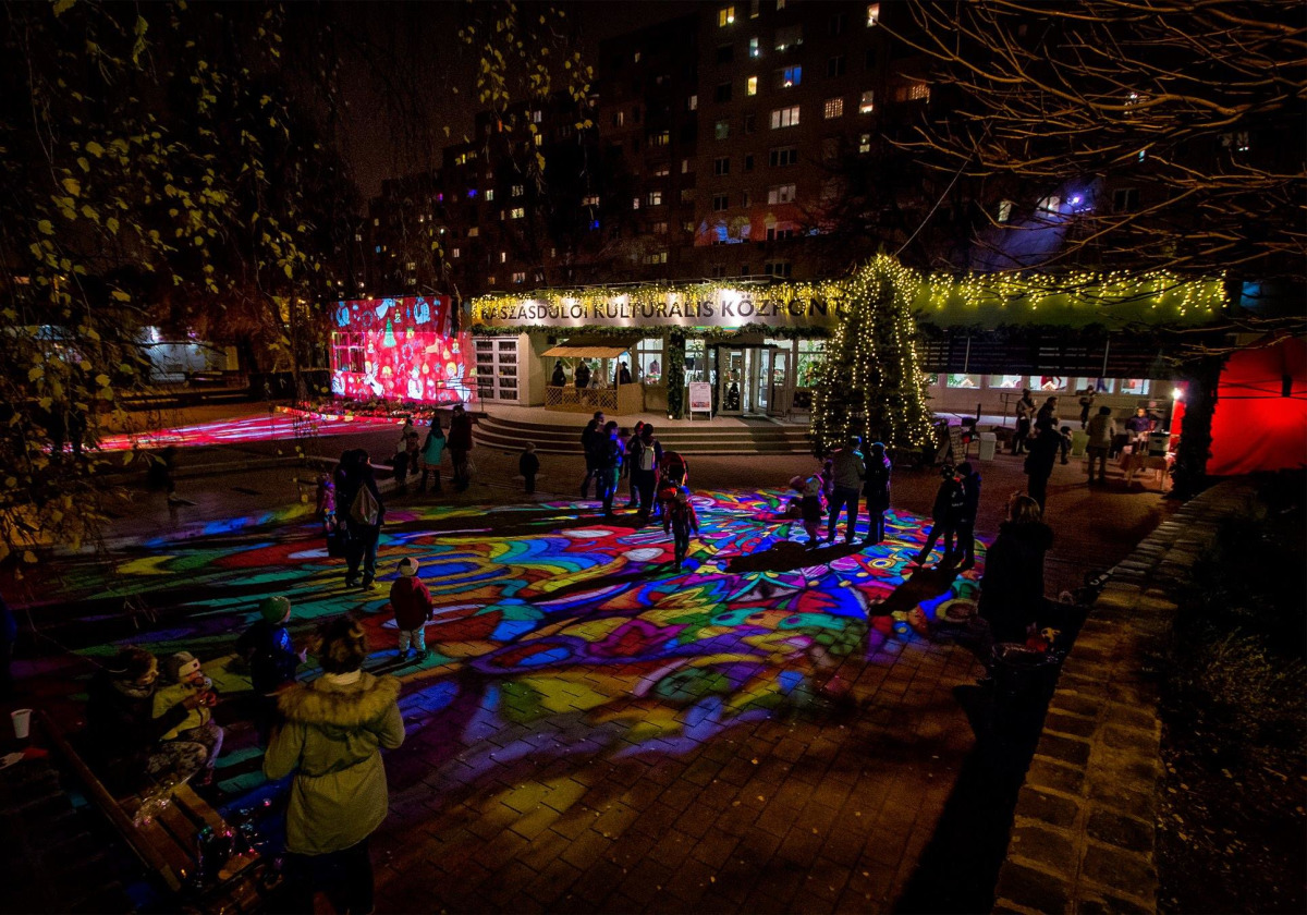 Adventi fényfestés